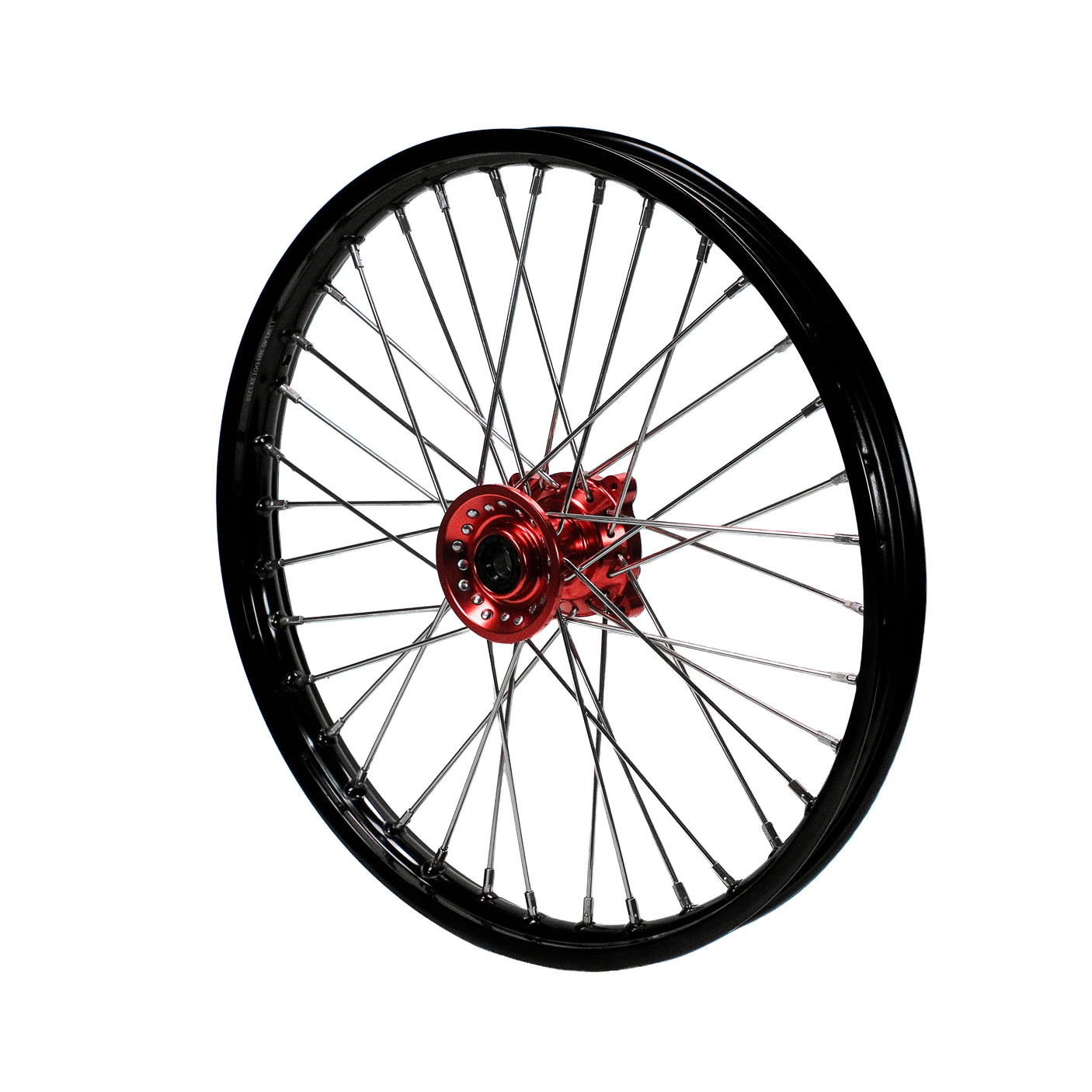 Front Wheel - Black Rim 19", Red CNC Billet Disc Hub - CRF125F