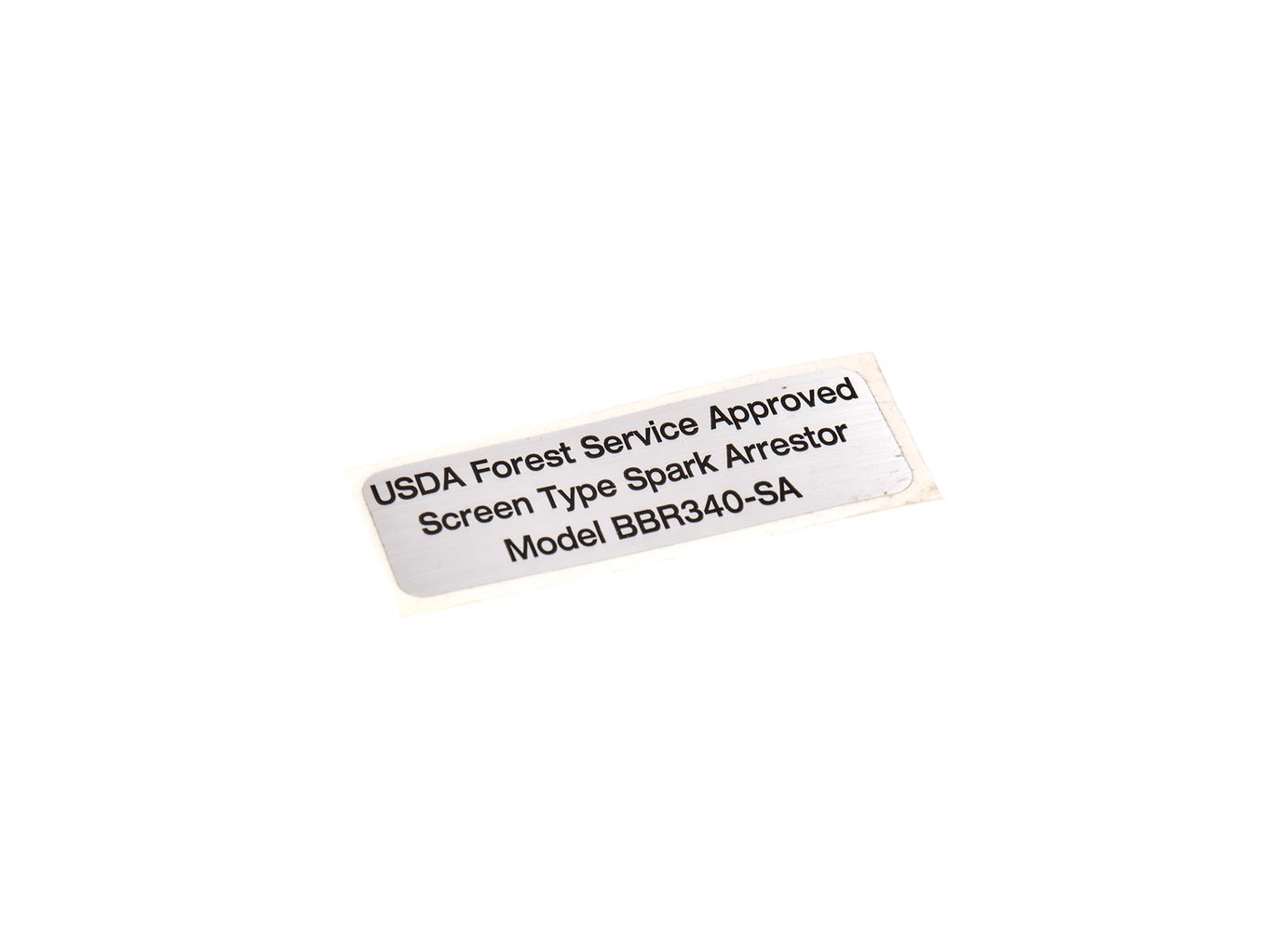 Exhaust System - USDA Forest Service Label - 220-BBR-1010
