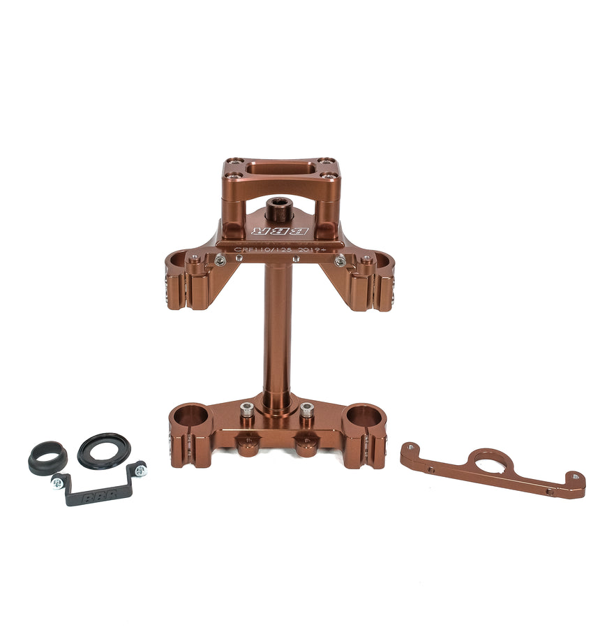 CRF110 Triple Clamp Kit (Upper and Lower Clamps) - Bronze