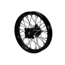 BBR Complete Rear Wheel - Black Rim 12", CNC Billet Disc Hub