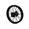 BBR Complete Rear Wheel - Black Rim 12", CNC Billet Disc Hub