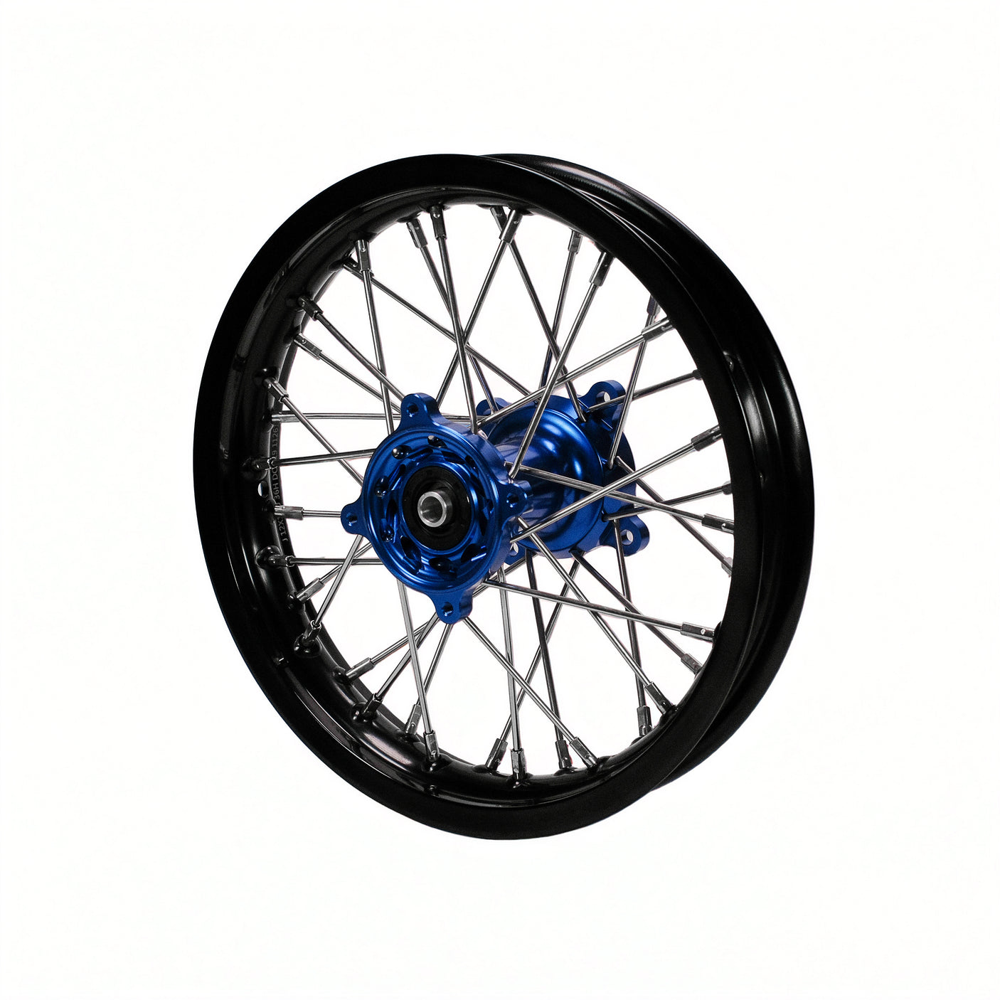 BBR Complete Rear Wheel - Black Rim 12", CNC Billet Disc Hub