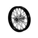 BBR Complete Rear Wheel - Black Rim 12", CNC Billet Disc Hub