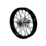 BBR Complete Rear Wheel - Black Rim 12", CNC Billet Disc Hub