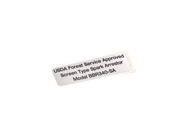 Exhaust System - USDA Forest Service Label - 220-BBR-1010