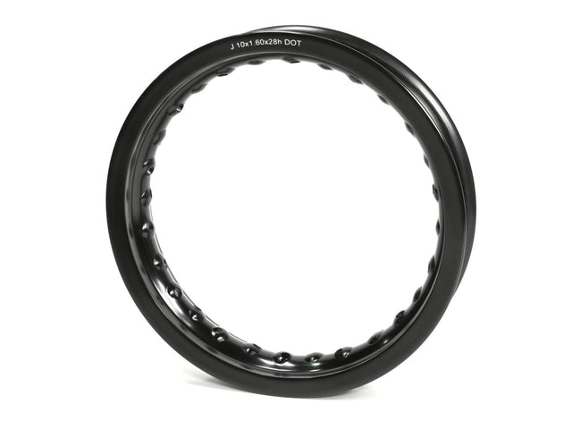 Rim - Aluminum, 10"x1.60"x28h, Black - 388-HXR-5111