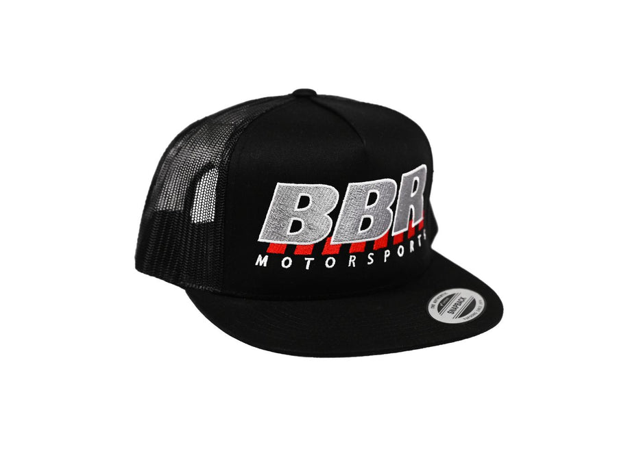 BBR Snapback Adjustable Flat Bill/Mesh Back Hat Blk - 831-BBR-1015